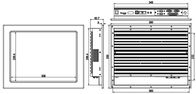 Ανθεκτική οθόνη 2LAN 4COM 4USB σχεδίου PC Fanless επιτροπής αφής 15 ίντσας βιομηχανική
