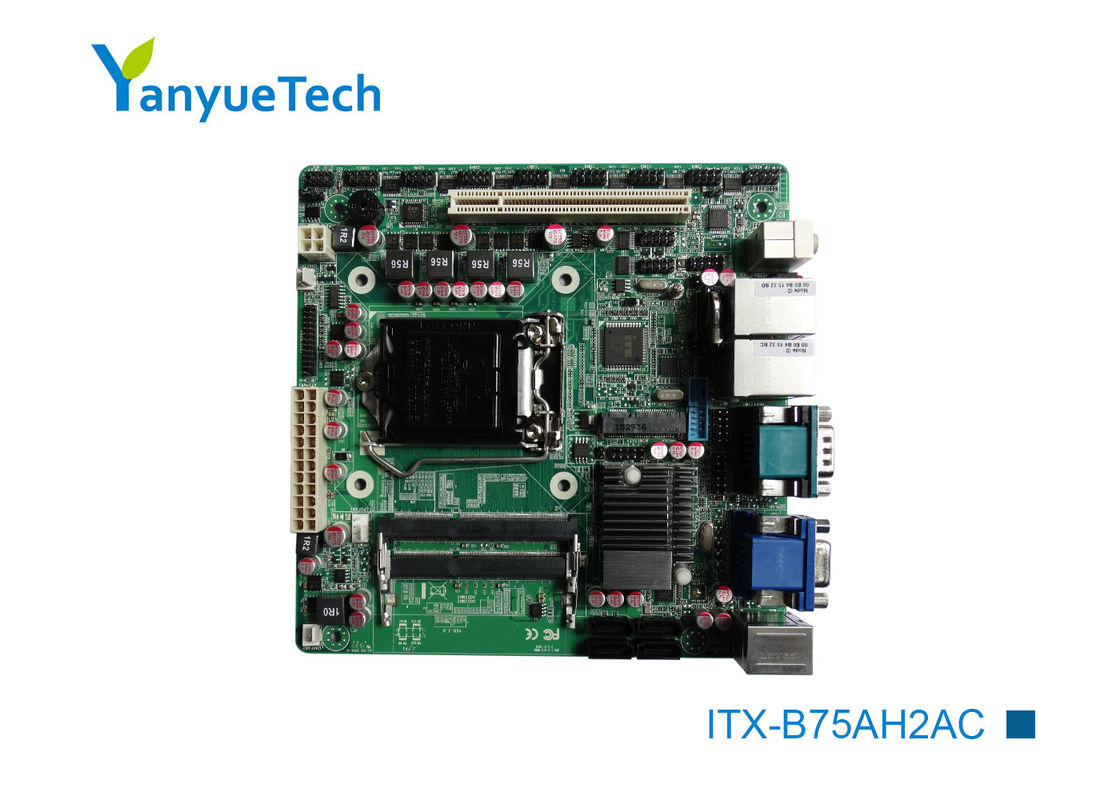 Itx-B75AH2AC Gigabyte μητρικών καρτών μίνι τσιπ 10 Itx Intel PCH B75 αυλάκωση COM 12 USB PCI
